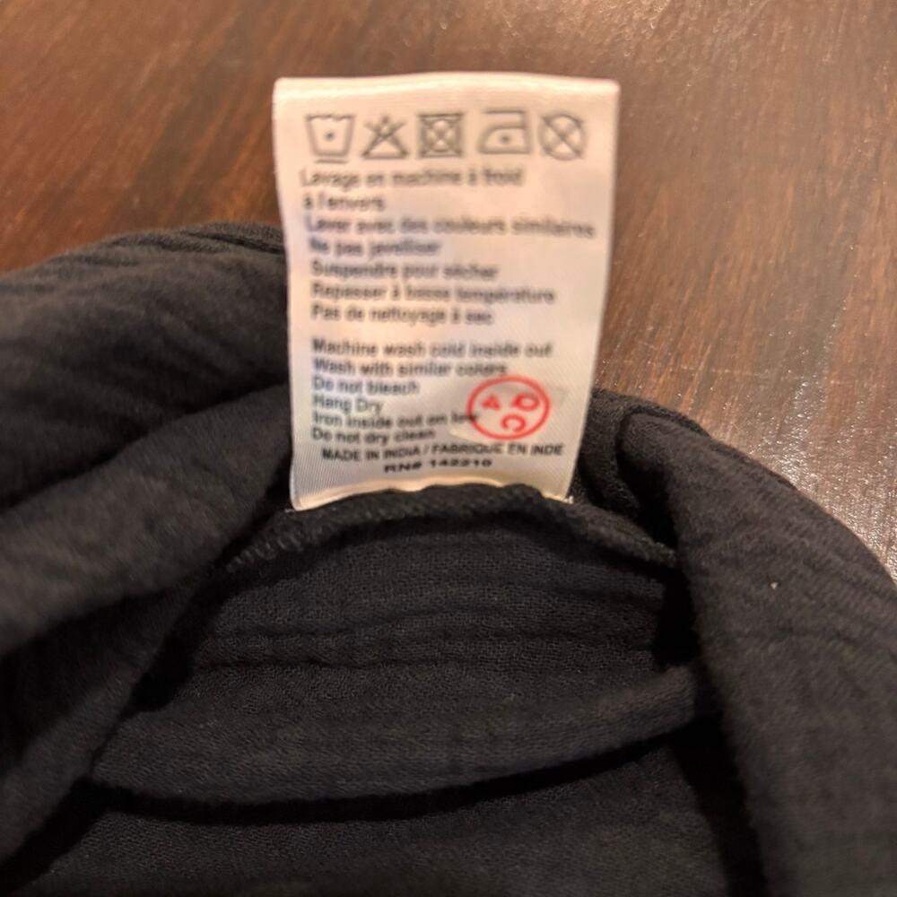 NWT Voyageur by MERSEA Palermo Embroidered Luxury Gauze Maxi Black Dress–Size S - Picture 9 of 9